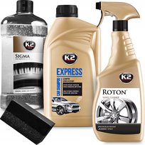 K2 PŁYN DO MYCIA FELG KRWAWA FELGA SZAMPON SAMOCHODOWY DRESSING DO OPON