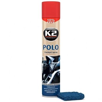 K2 Polo Cockpit Spray 750ml: Pielęgnuje deskę rozdzielczą, Cherry + mikrowłókno - K2