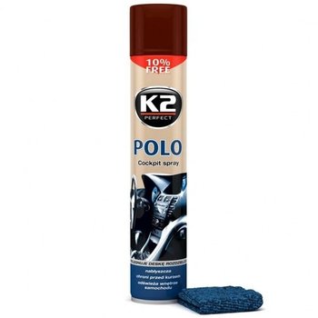 K2 Polo Cockpit Spray 750ml: Pielęgnuje deskę rozdzielczą, Coffee + mikrowłókno - K2