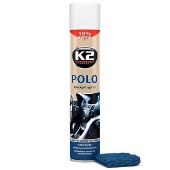 K2 Polo Cockpit Spray 750ml: Pielęgnuje deskę rozdzielczą, Fresh / ocean + mikrowłókno - K2