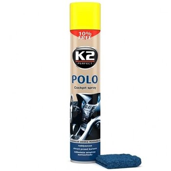 K2 Polo Cockpit Spray 750ml: Pielęgnuje deskę rozdzielczą, Lemon + mikrowłókno - K2