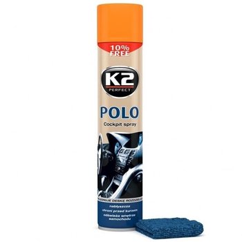 K2 Polo Cockpit Spray 750ml: Pielęgnuje deskę rozdzielczą, Peach + mikrowłókno - K2