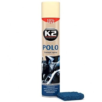 K2 Polo Cockpit Spray 750ml: Pielęgnuje deskę rozdzielczą, Vanilla + mikrowłókno - K2