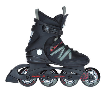 K2, Rolki męskie Kinetic 80 PRO XT, Czarno-Czerwony, rozm. 43,5 - K2 Skates