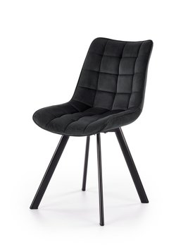K332 Krzesło Nogi - Czarne, Siedzisko - Czarny (1P=2Szt) - Halmar