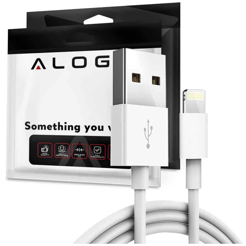 Zdjęcia - Kabel Alogy  1m  Fast Charging Cable USB do Lightning do ładowania 20W White 