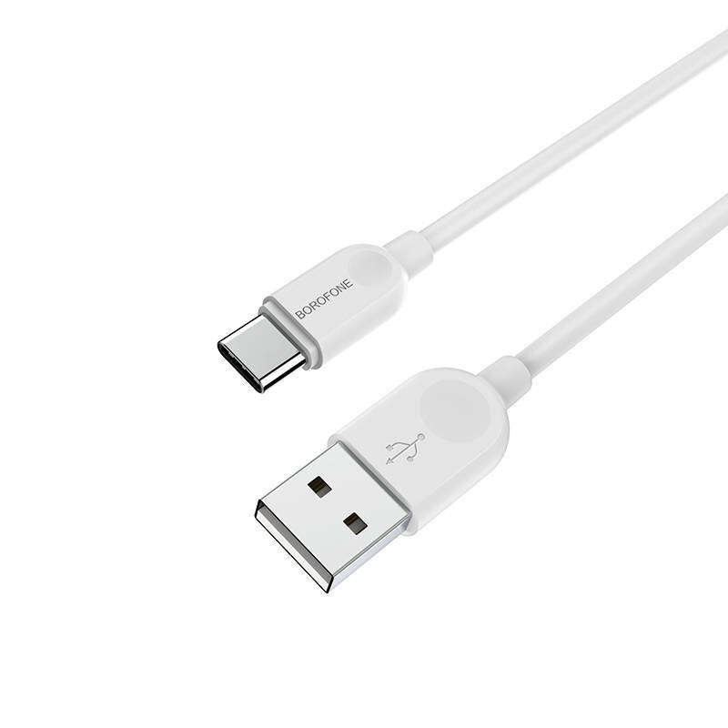 Zdjęcia - Kabel Borofone  2.4A 1m USB - USB-C  BX14 biały 