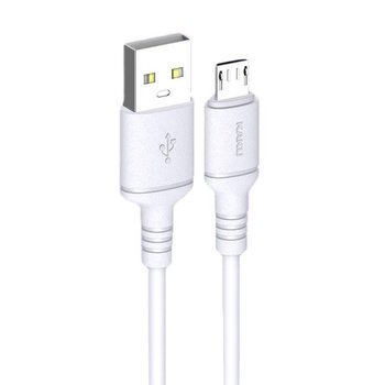 Kabel 2,8A 1m Micro USB Ładowanie i Przesył Danych KAKU Skin Feel Charging Data Cable MicroUSB (KSC-419) biały - KAKU