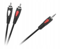 Kabel 2x RCA Czincz Jack 3,5mm 1,8m Audio Stereo Przewód 180cm Chinch cinch Cabletech