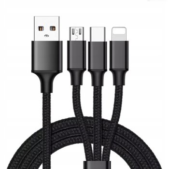 Kabel 3W1 Do Lightning, Type C, Mini Usb - Iphone - Lewer