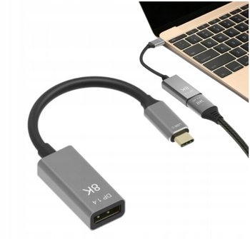 Kabel Adapter USB-C DisplayPort 1.4 8K 5K 4K Display Port Żeński 144 240Hz - Zenwire