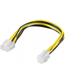 Kabel/Adapter zasilający do komputera ATX12 P4, 4-pinowy na 8-pinowy - Długość kabla 0.2 m - GOOBAY