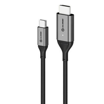 Kabel ALOGIC Premium Ultra Mini DisplayPort 1.4 - HDMI 2.0 - 4K 60Hz - ACTIVE - 2m - Space Grey - ALOGIC