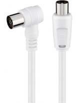 Kabel antenowy kątowy ( 70 dB), podwójne ekranowanie - Długość kabla 1.5 m Goobay