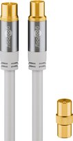 Kabel antenowy koncentryczny 135 dB złoty HQ 10m Goobay