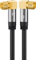 Kabel antenowy wtyk F kątowy SAT ekranowany HQ 2m Goobay