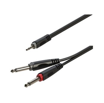 Kabel audio 2 x Jack 6.3mm mono - Jack 3.5mm stereo 1m RAYC130L1 - Inny producent