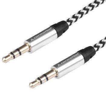 Kabel audio 300 cm, w oplocie z mikrofibry, jack / jack (AUX 3.5mm) - Carmotion