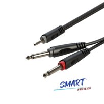 Kabel audio Jack 3.5mm stereo / 2 x Jack 6.3mm mono 1m Roxtone SAYC130L1 Roxtone