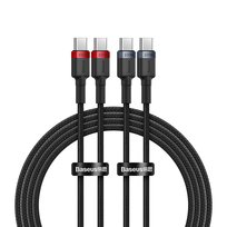 Kabel Baseus Cafule USB-C / USB-C 100W 1 m - czerwono-czarny i czarno-szary Baseus