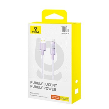 Kabel Baseus Gem USB-USB C 100W 1m fioletowy (P10373002511-00) - Baseus