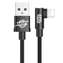 Kabel, Baseus, MVP Elbow USB - Lightning 1,0 m 2A, czarny