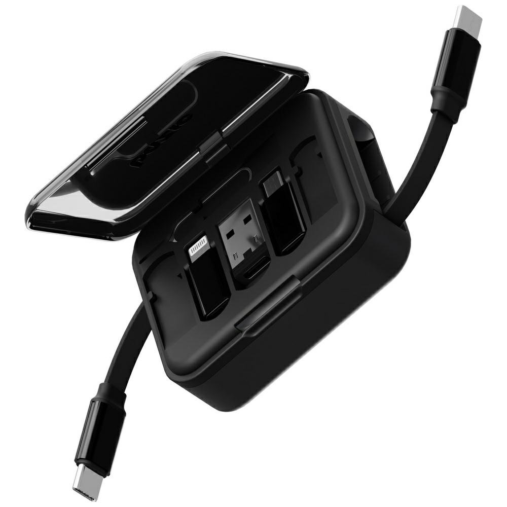 Kabel Bazic GoCharge Loop 5w1 Lightning, USB-A, Micro USB 1m czarny ...