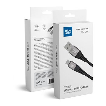 Kabel Blue Star z oplotem ze złączem micro USB 2A - Inny producent