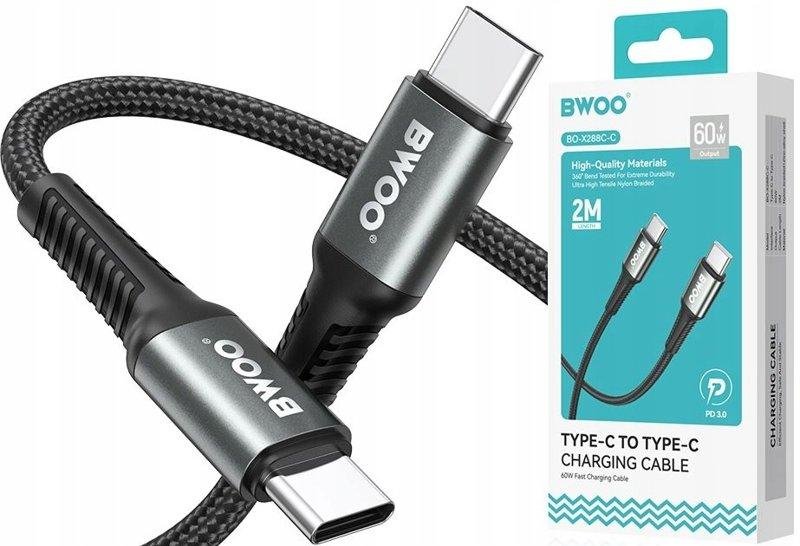 Kabel BWOO Szybkie Ładowanie Quick Charge USB -C 2m 200cm PD 60W Ładowarki