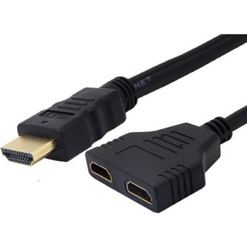 Kabel do konwersji podwójnego sygnału HDMI 1 na 2 Split do telewizora wideo HDTV BK-XLQ61220703BK_3780 - Inny producent