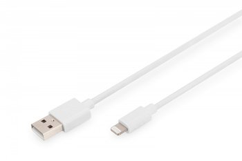 Kabel Do Transmisji Danych/Ładowania Usb A/Lightning Mfi 2M Biały - Digitus