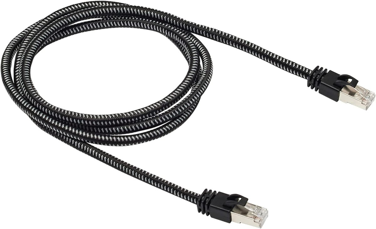 Kabel Ethernet Braided RJ45-RJ45 Cat-7 4,57m STP Czarny - Amazon Basics ...