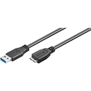 Kabel ewent USB 3.0 a męski na typ Micro a/podwójnie ekranowany AWG 28, miedź, prędkość transferu do 5GMbit, czarny 1,80 m czarny - Ewent