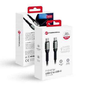 Kabel Forcell USB typ C - USB typ C 1,2 m czarny - Forcell