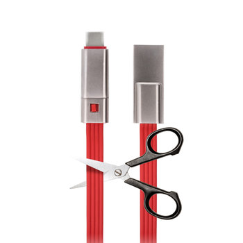 Kabel FOREVER Cut&Fix USB - USB-C 1,5 m 1,5A czerwony naprawialny - Forever