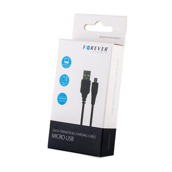 Kabel FOREVER USB - microUSB 3,0 m 1A, czarny - Forever