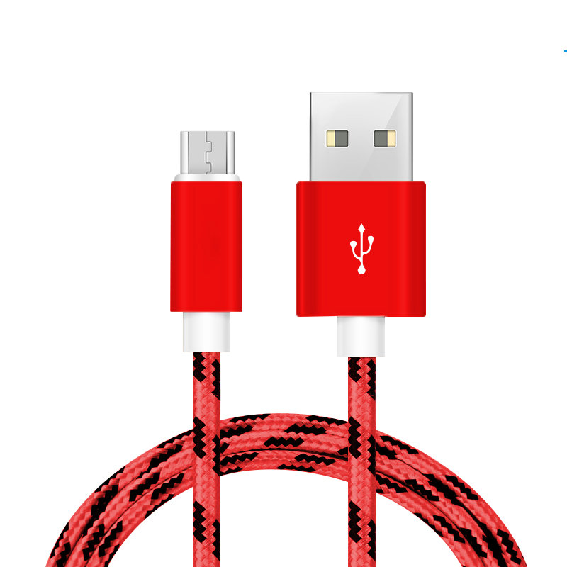 Zdjęcia - Kabel  Gline, USB microUSB - czerwony dane quick charge fast charging