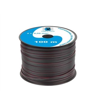 Kabel głośnikowy 0.50mm CCA czarny 100m - Cabletech