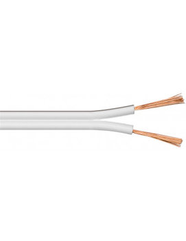 Kabel głośnikowy biały CU - Długość kabla 25 m - Goobay
