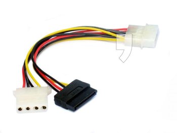 Kabel HDD Molex F - SATA M/Molex M GEMBIRD CC-SATA-PSY2, 0.13 m - Gembird