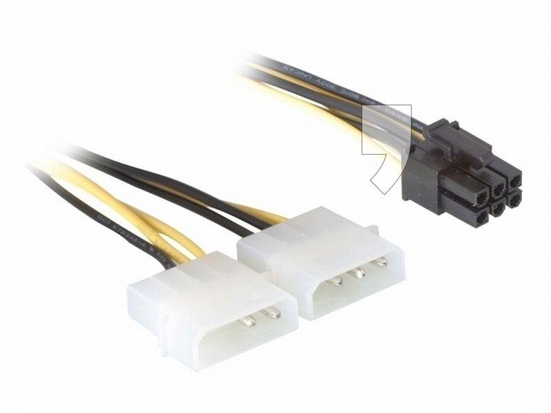 Kabel HDD Molex - PCI-E GEMBIRD CC-PSU-6, 0.2 m