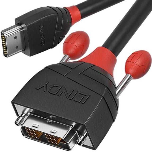 Фото - Кабель Lindy Kabel HDMI - DVI-D  Black Line 36272, 2 m 