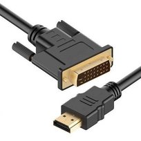 Kabel HDMI - DVI | HDMI 1.4 | 4K | 3D | HB-2-2M-Black-Czarny