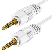 Kabel Jack z oplotem | AC-1-1M-White-Biały