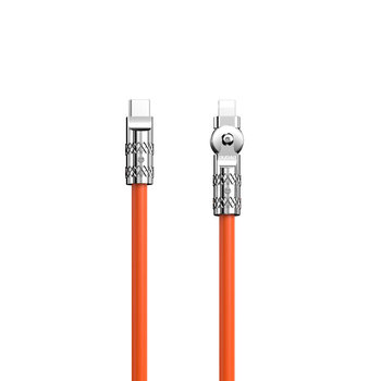 Kabel kątowy USB-C - Lightning 30W 1m rotacja 180° Dudao - pomarańczowy - Dudao