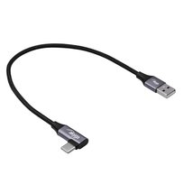Kabel kątowy USB type C / USB-A 30 cm AK-USB-58 60W oplot Akyga