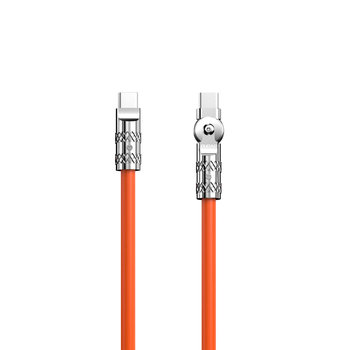 Kabel kątowy USB - USB C 120W 1m rotacja 180° Dudao - pomarańczowy - Dudao