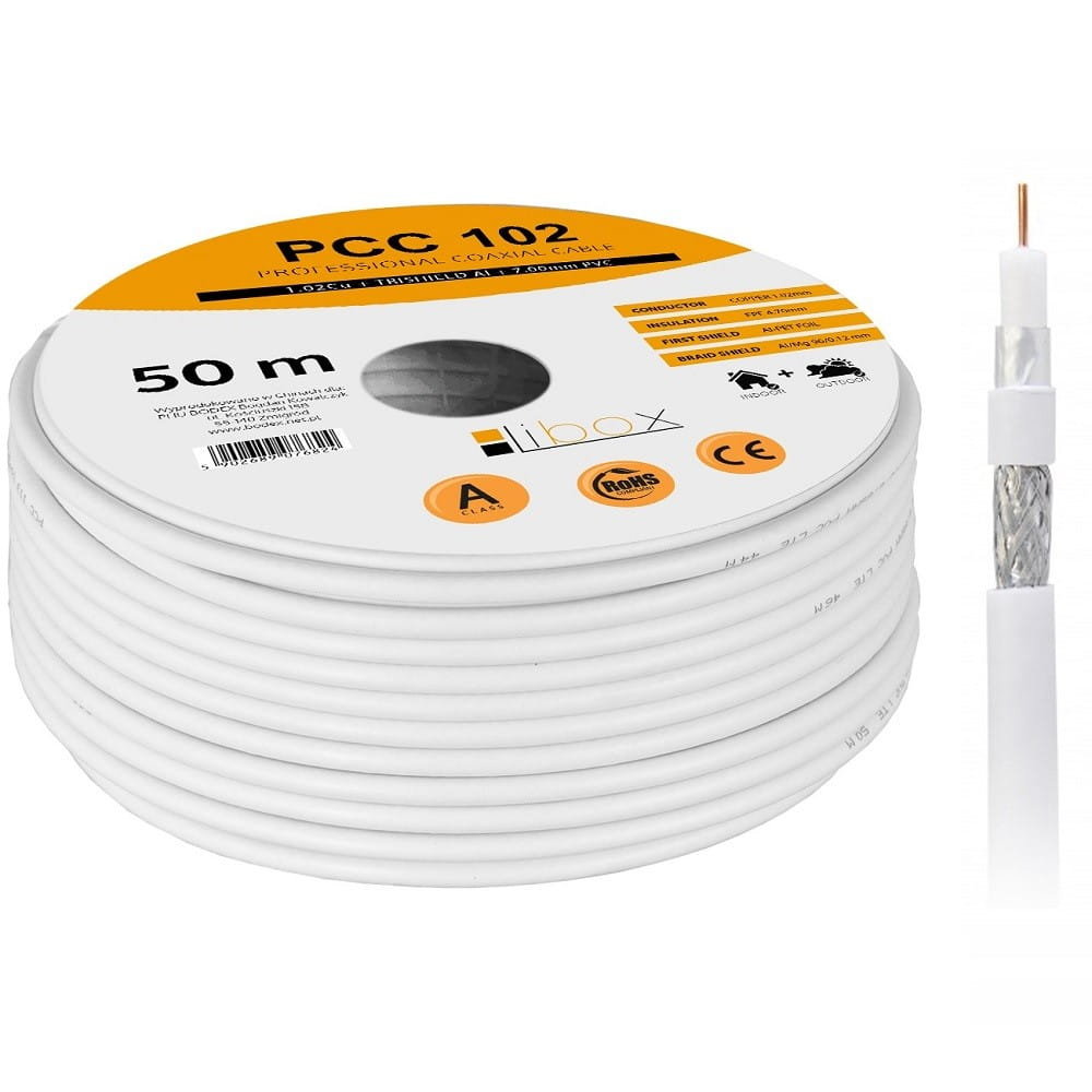 Zdjęcia - Kabel Libox  koncentryczny RG6U 50M  PCC102-50 