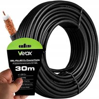 KABEL KONCENTRYCZNY ŻEL PRZEWÓD ANTENOWY CU ZIEMNY MIEDŹ CZARNY VAYOX 30M Libox