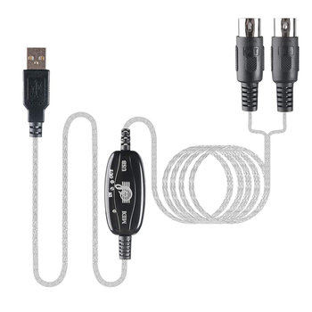 KABEL KONWERTER USB NA MIDI IN OUT INTERFEJS SZYBKA TRANSMISJA - MARTOM